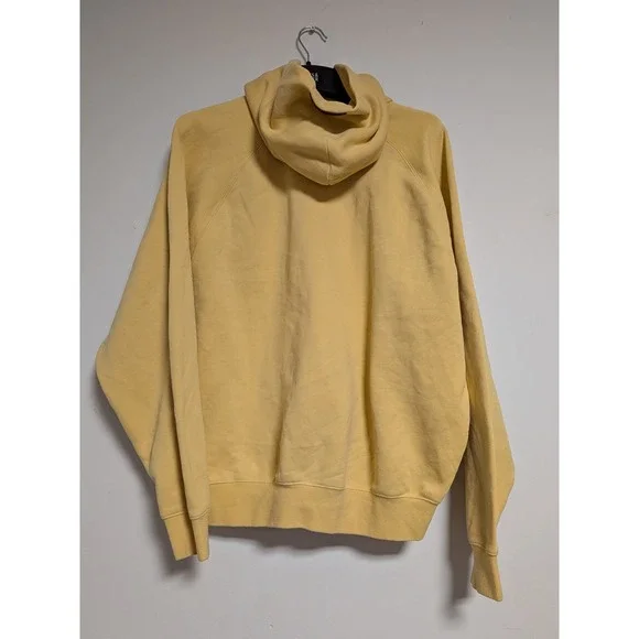 Fear of God Essentials Hoodie Yellow Lemonade Logo Pullover Sweatshirt Mens L - Picture 7 of 13